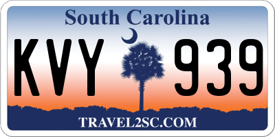 SC license plate KVY939