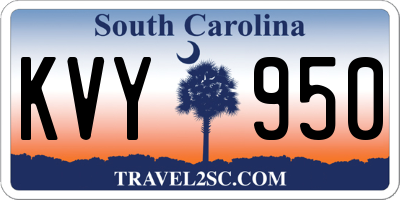 SC license plate KVY950