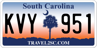 SC license plate KVY951