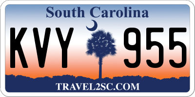 SC license plate KVY955