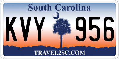 SC license plate KVY956