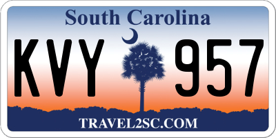 SC license plate KVY957