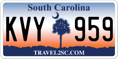 SC license plate KVY959