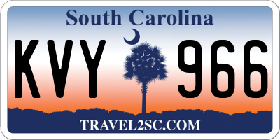 SC license plate KVY966