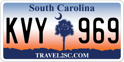 SC license plate KVY969