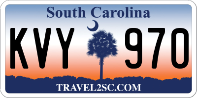 SC license plate KVY970