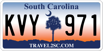 SC license plate KVY971