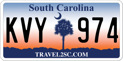 SC license plate KVY974