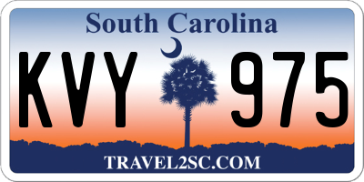 SC license plate KVY975