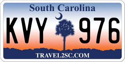 SC license plate KVY976