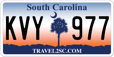 SC license plate KVY977