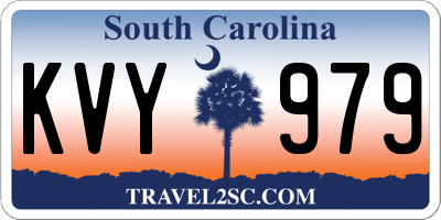SC license plate KVY979
