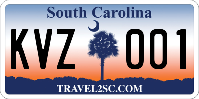 SC license plate KVZ001