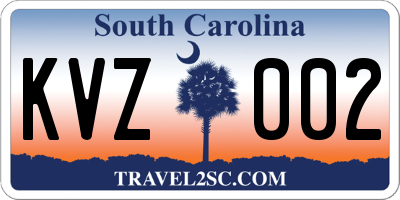 SC license plate KVZ002