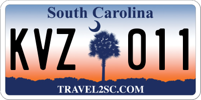 SC license plate KVZ011