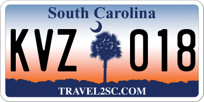 SC license plate KVZ018