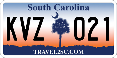 SC license plate KVZ021