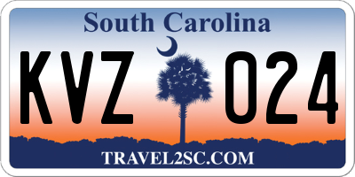 SC license plate KVZ024