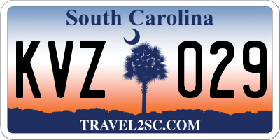 SC license plate KVZ029