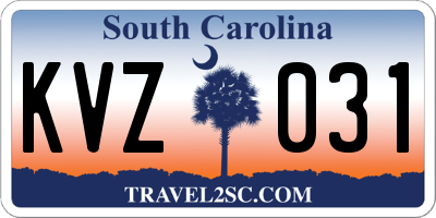SC license plate KVZ031