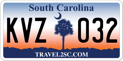 SC license plate KVZ032
