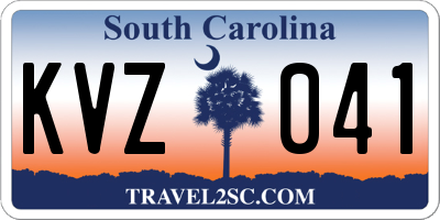 SC license plate KVZ041