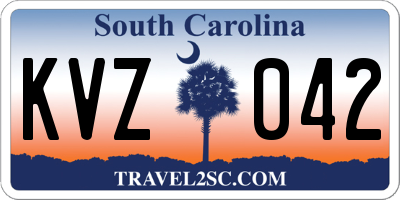 SC license plate KVZ042