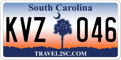 SC license plate KVZ046