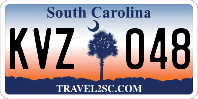 SC license plate KVZ048