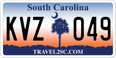 SC license plate KVZ049