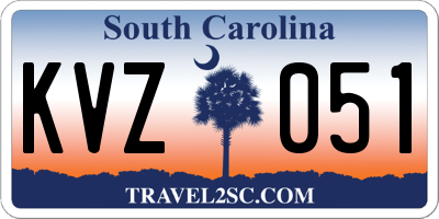 SC license plate KVZ051