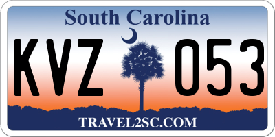 SC license plate KVZ053