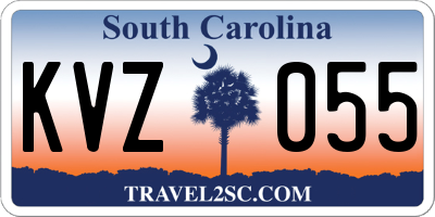 SC license plate KVZ055