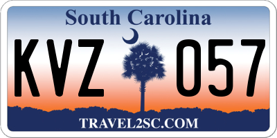 SC license plate KVZ057