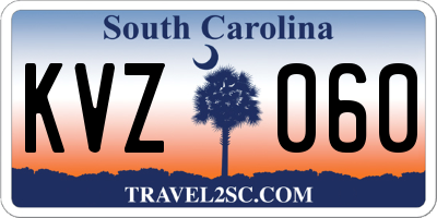 SC license plate KVZ060