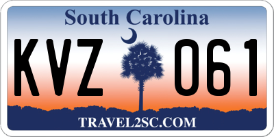 SC license plate KVZ061