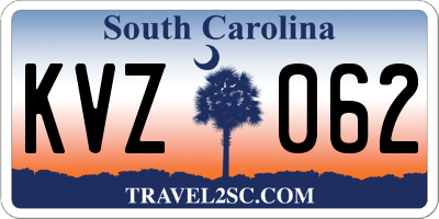 SC license plate KVZ062