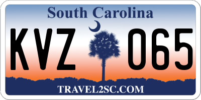 SC license plate KVZ065