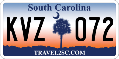 SC license plate KVZ072