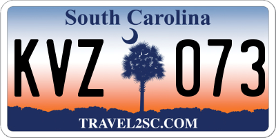 SC license plate KVZ073
