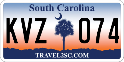 SC license plate KVZ074