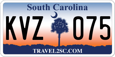 SC license plate KVZ075
