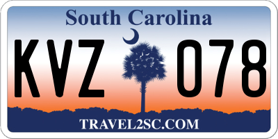 SC license plate KVZ078
