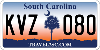 SC license plate KVZ080