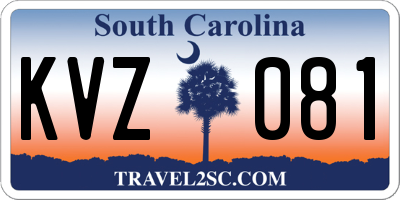 SC license plate KVZ081