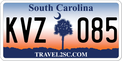 SC license plate KVZ085