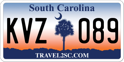 SC license plate KVZ089