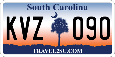 SC license plate KVZ090
