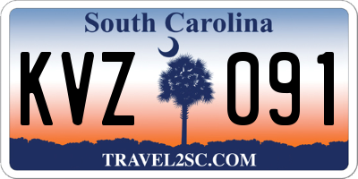 SC license plate KVZ091