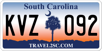 SC license plate KVZ092
